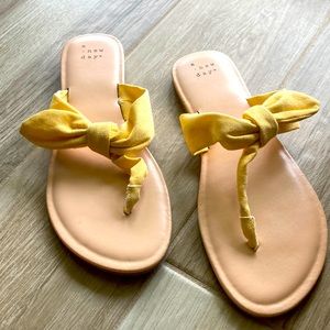 Yellow thong sandals